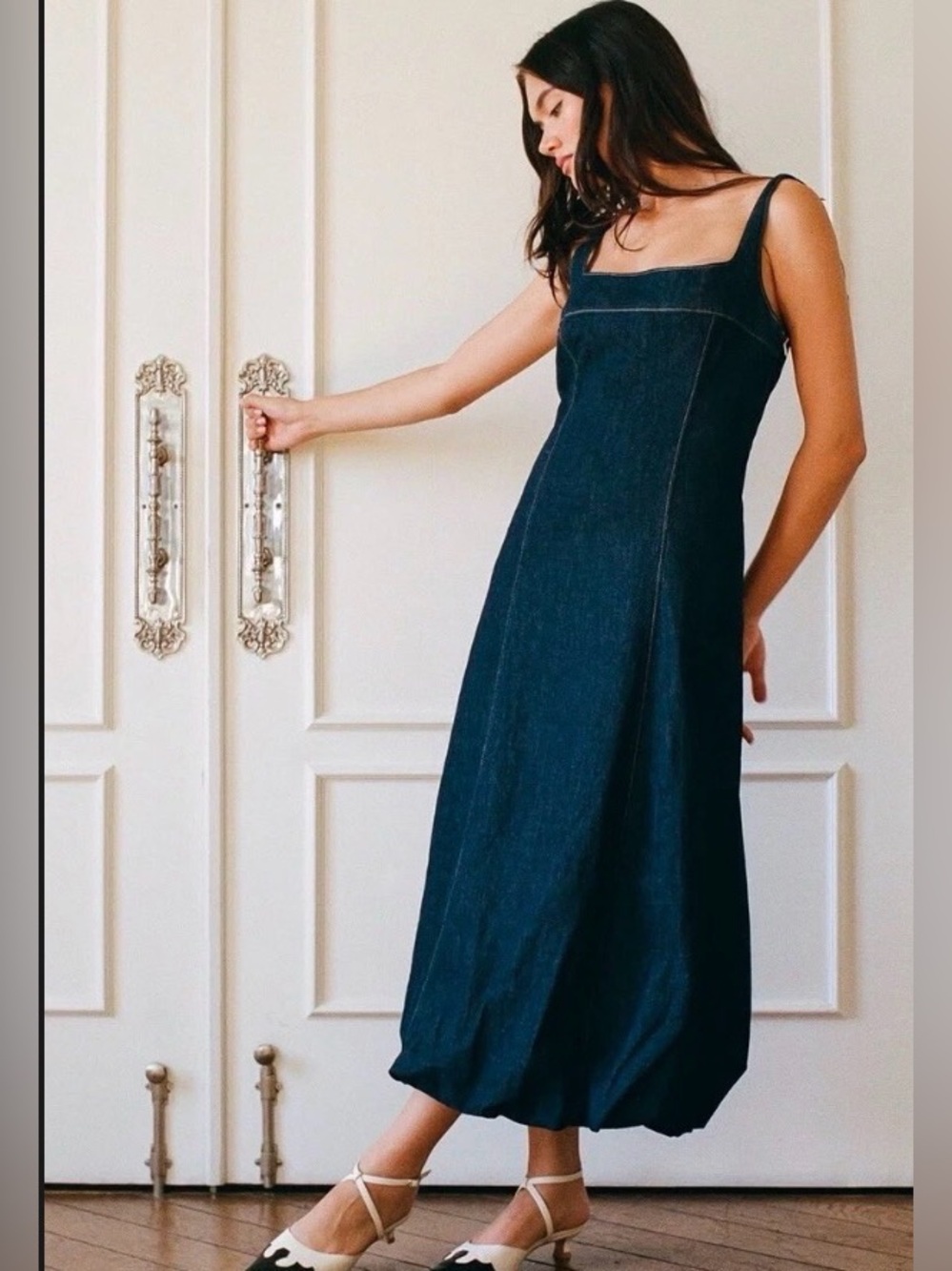 ZARA DENIM BALLOON DRESS